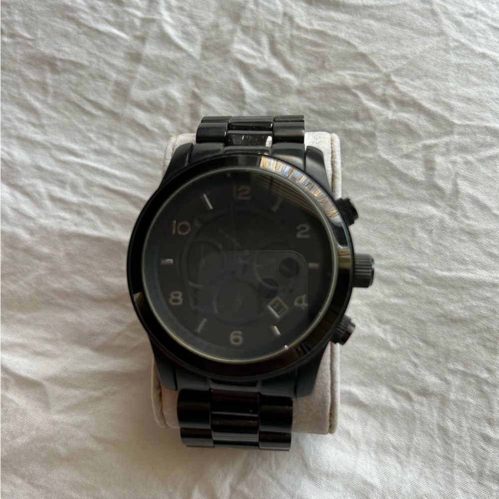 Michael Kors black runway watch